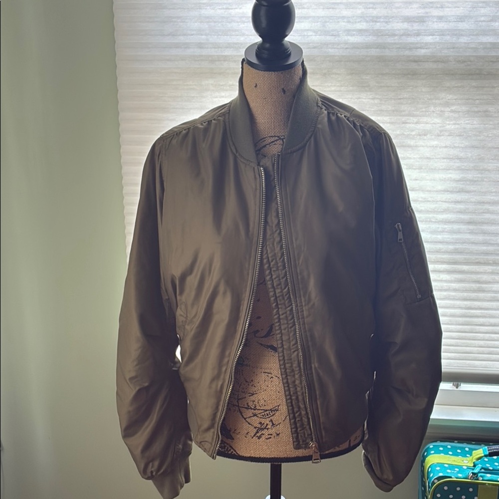 Women's Olive Bomber Jacket